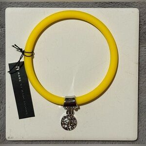 Marc by Marc Jacobs Yellow Silicone Bracelet with Silver Charm/ NWT